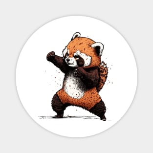 Battle Ready Red Panda Magnet